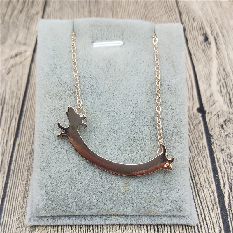 New Cute Long Dachshund Charm Necklace High Quality Wiener Sausage Dog Pendant Women Jewellery Lover Gift | Украшения и