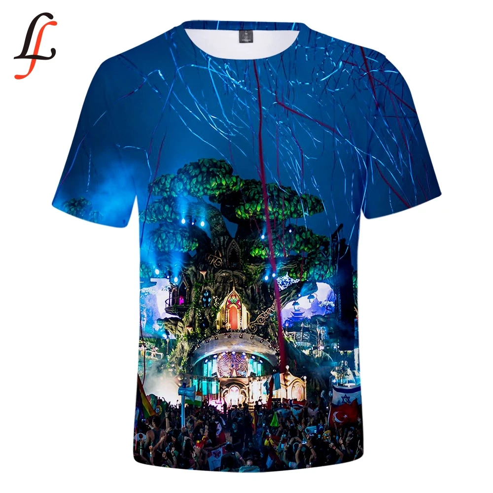 Tomorrowland 3D Print Casual T-shirts Women Men Summer Clothes K pop Harajuku Hot Sale Short Sleeve Tee Shirt Plus Size 4XL | Женская