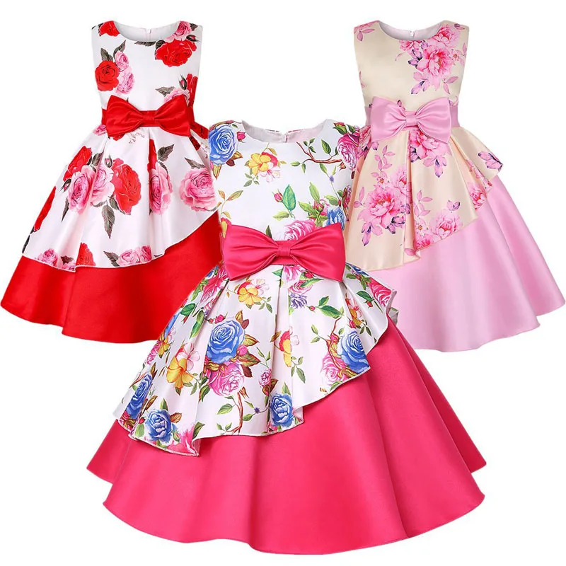 

Summer Cute Kids Dresses For Girls Wedding Dress Elegant Girls Princess Dress Children Evening Birthday Party Dresses