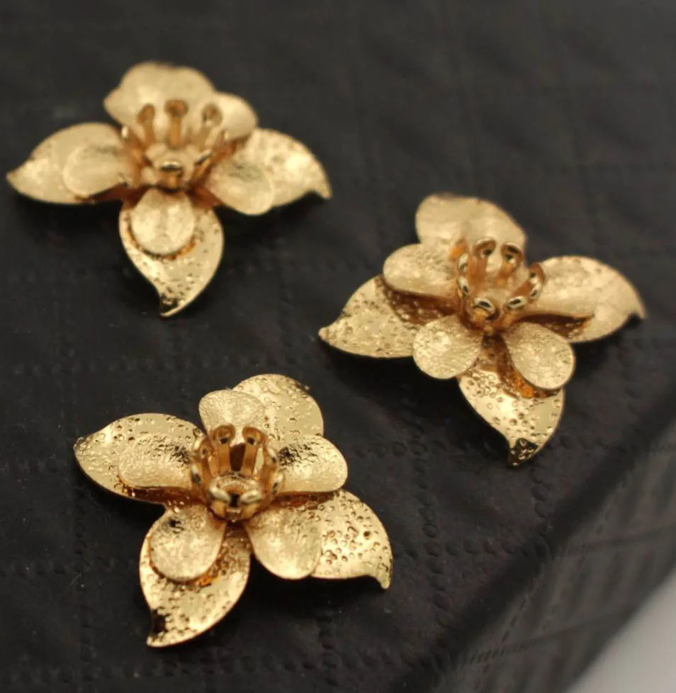 gold tone Лист тычинки для цветов Подвески латунные металлические результаты DIY продукты DIY ювелирные аксессуары выбрать цвета - Цвет: gold tone
