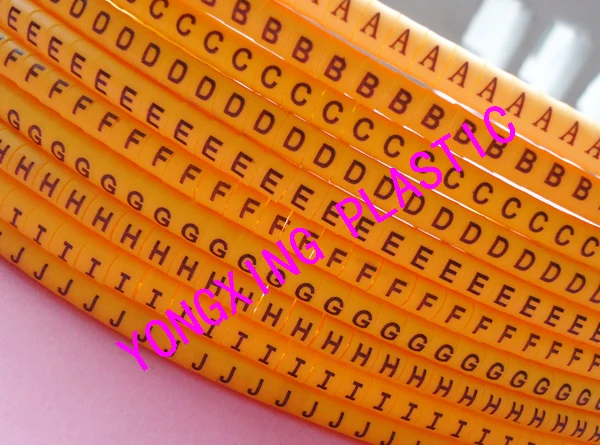 Набор аксессуаров для кабеля 500 шт./лот с круглыми маркерами 0 2 3 5 75 1 4 6 16 мм2 ABCDEFGHI