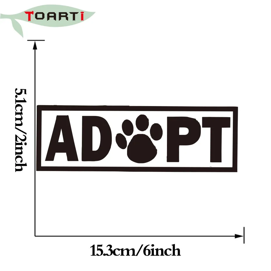 Adopt Собака Кошка Животное спасение принятие лапа печать виниловая наклейка