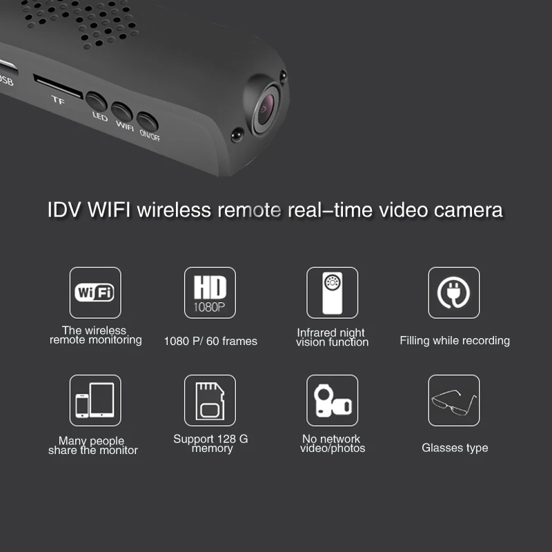 HD 1080 P портативный с капюшоном сбоку H.264 mini DV DVR мини камера дистанционного Wi Fi