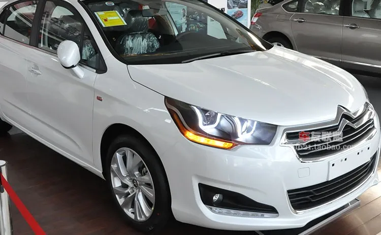 Автомобильный Стильный чехол для лобового фонаря для Citroen C4L 2013- фары светодиодный фары DRL Объектив Двойной Луч Биксеноновые HID аксессуары