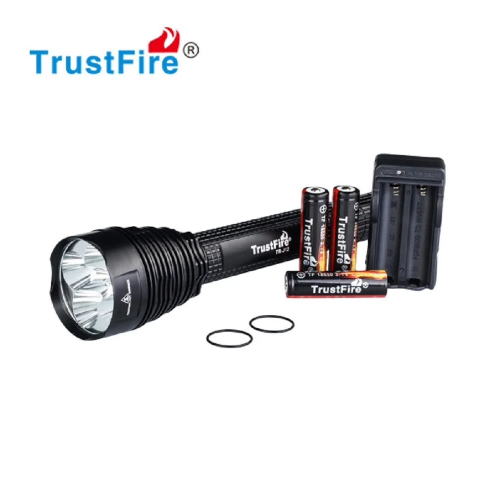 TrustFire J12 T6 светодиодный тактический фонарь 4500LM мощный с Водонепроницаемый 18650/26650
