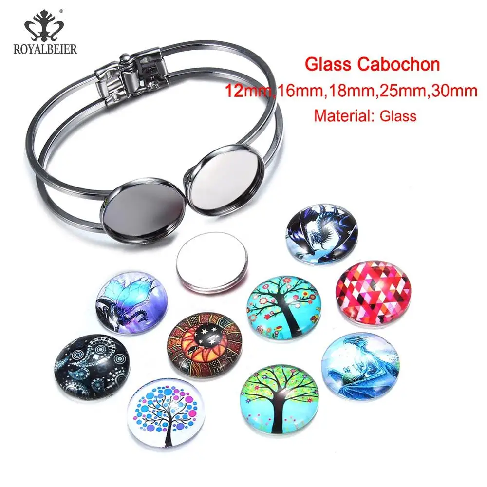 10 шт./партия черно-белый Як фотография головы Тотем круглый стеклянный кабошон