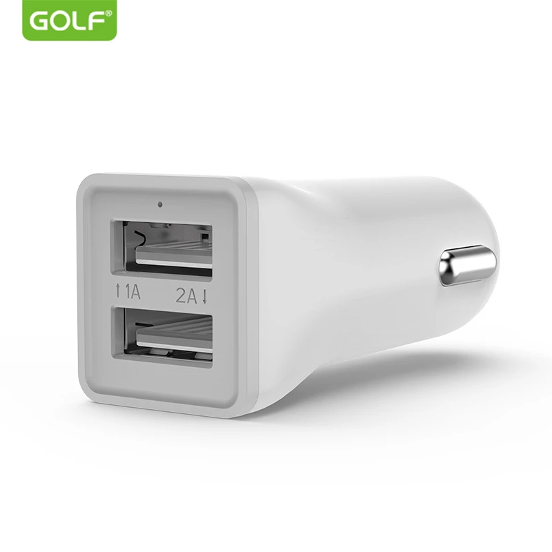 GOLF 2.1A 1A Двойной выход USB Автомобильное зарядное устройство для iPhone iPad Samsung LG Moto