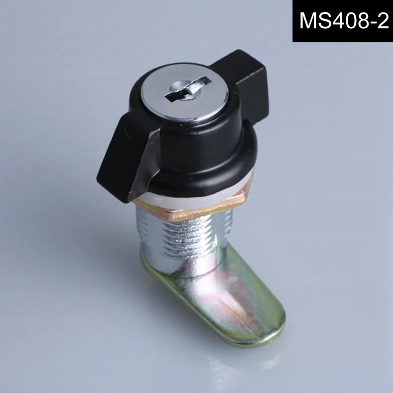 Черный замок с двойным крылом для шкафа MS408 цилиндрический замок, кулачковый замок для шкафа, для распределительной коробки, замок для промышленного шкафа