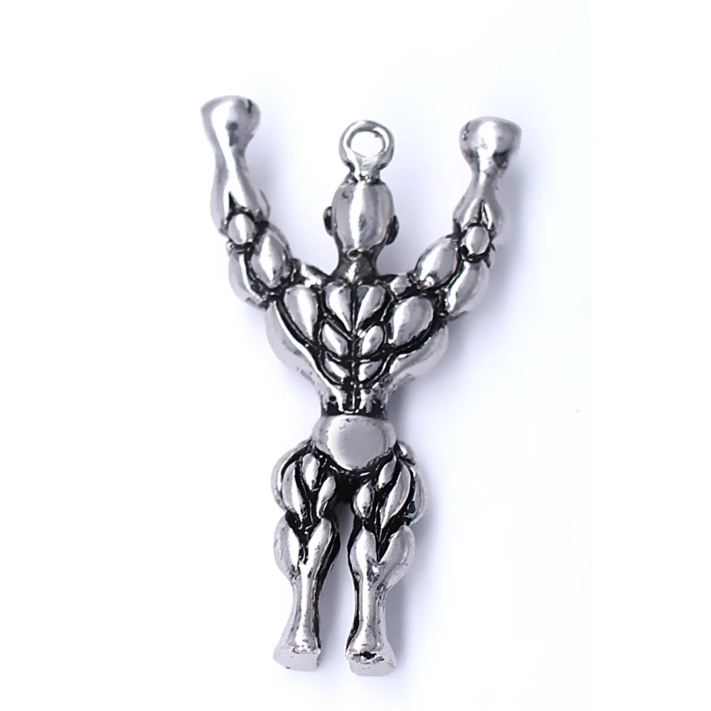 Модный 3D бодибилдер мускулистый Геркулес кулон крепкий металлический гламурный