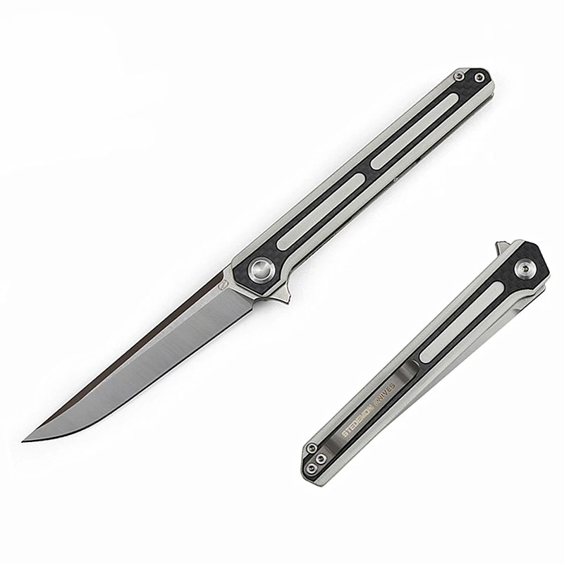 White STEDEMON C06 Тактика Складной нож 440C лезвие кВт шарикоподшипник G10 ручка Отдых Охота Открытый выживания Ножи EDC инструменты - Цвет: White