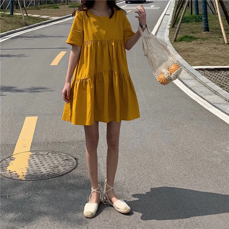 2 стиля Mihoshop Ulzzang Корейская женская модная одежда летнее простое милое желтое