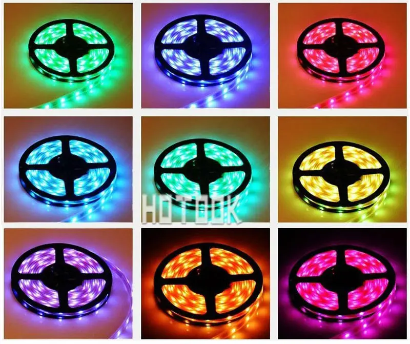 RGB светодиодный ная лента 5050 Водонепроницаемая IP67 5 м 300 SMD 60 светодиодов/м лампа
