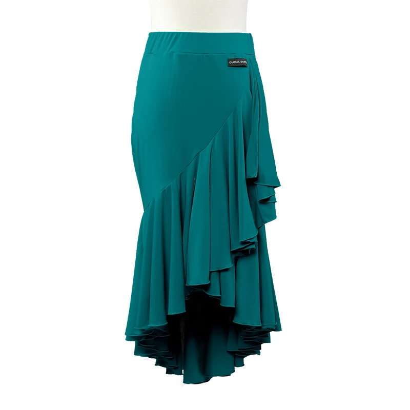 

2018 Latin Dance Skirts For Woman Female Lady Sexy Costumes Clothes For Rumba Samba Fishtail Bag Hip Practice Half Skirt DN1501