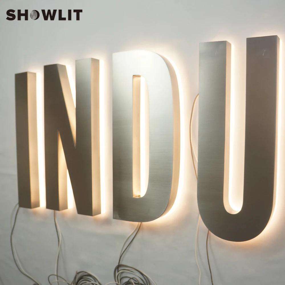 

Вывески из нержавеющей стали, водонепроницаемые, с подсветкой