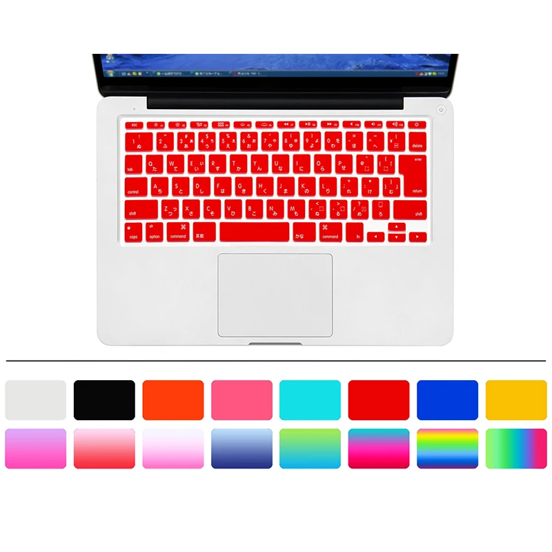 red HRH Лидер продаж силиконовая JP Японская Клавиатура Защитная пленка для Mac Book Air 11 11,6 японская версия A1370 A1456 - Цвет: red