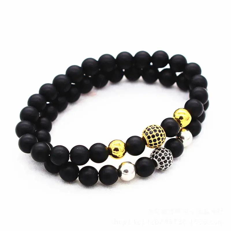 Хит продаж! Новые модные браслеты из лавового камня популярные микро сверлильные