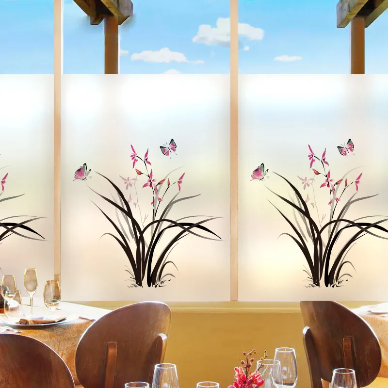 Wide 45cm Long 60cm Self Adhesive Static Cling Glass Window Film No Glue Privacy Stickers Waterproof Home Deocr Bedroom HQ76 | Дом и сад