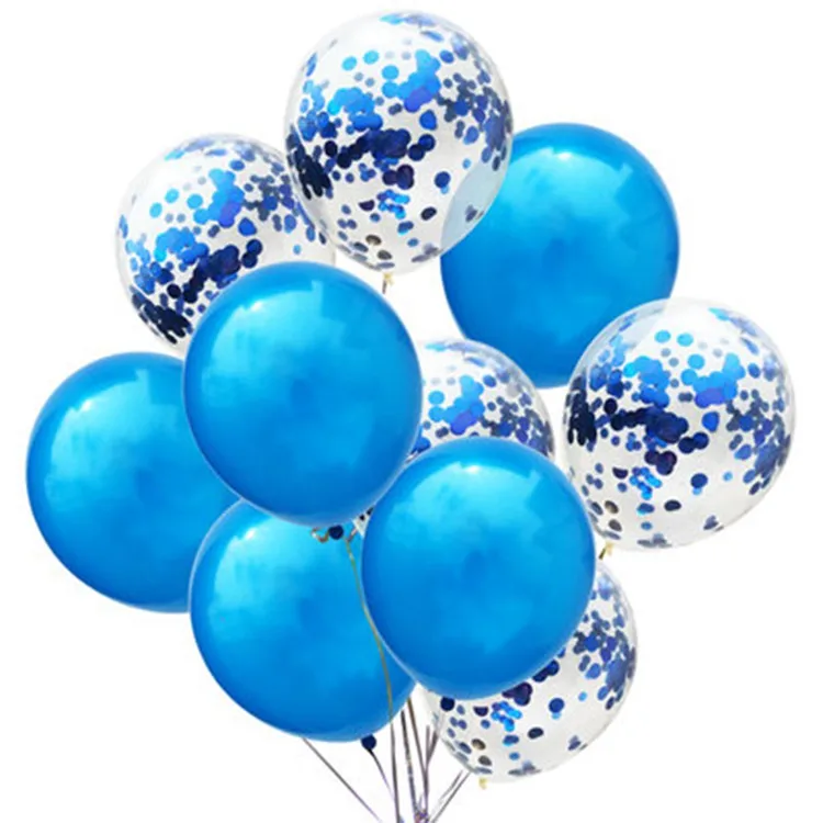 10pcs blue balloon LAPHIL синий розовый бумажный баннер с днем рождения гирлянда латексный воздушный шар "Конфетти" День Рождения украшения дети взрослые вечерние сувениры - Цвет: 10pcs blue balloon