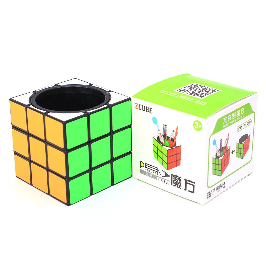 Z cube 3x3 держатель для ручки волшебный куб новинка подарок головоломка игрушка-красочный