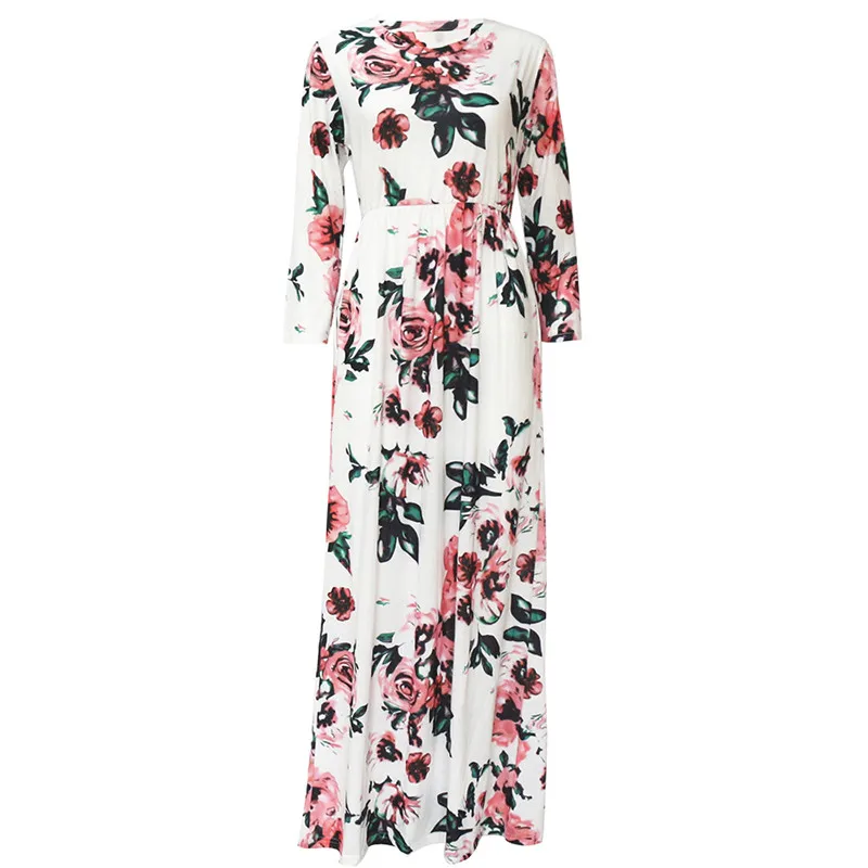 MG длинное платье макси с цветочным принтом Boho пляжное туника Бандажное