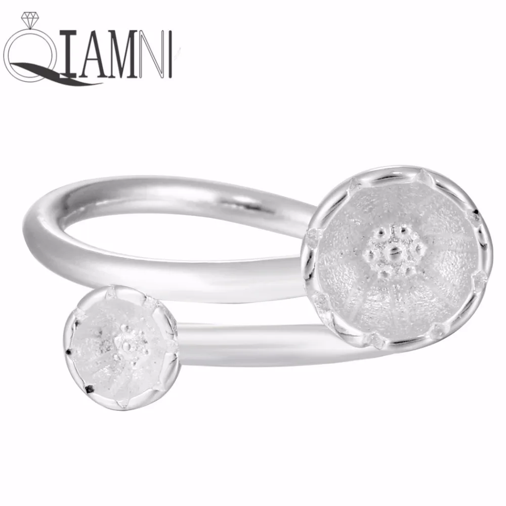 QIAMNI женские элегантные Нерегулярные двойной цветок лотоса Регулируемый