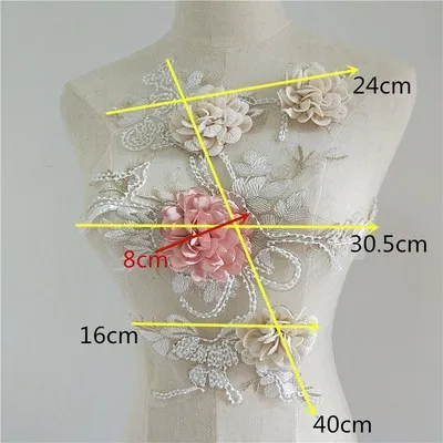 5 шт./лот, большие 3d Аппликации, кружевные нашивки для шитья, платья для девочек, одежда! Новое поступление хорошее качество вышивка цветок