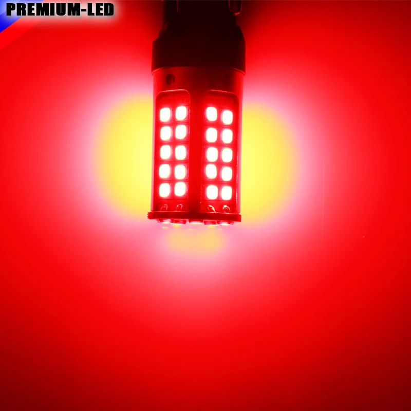 Без Hyper Flash 21 Вт Высокая мощность красный 1156 7506 BA15s P21W светодиодный лампы для