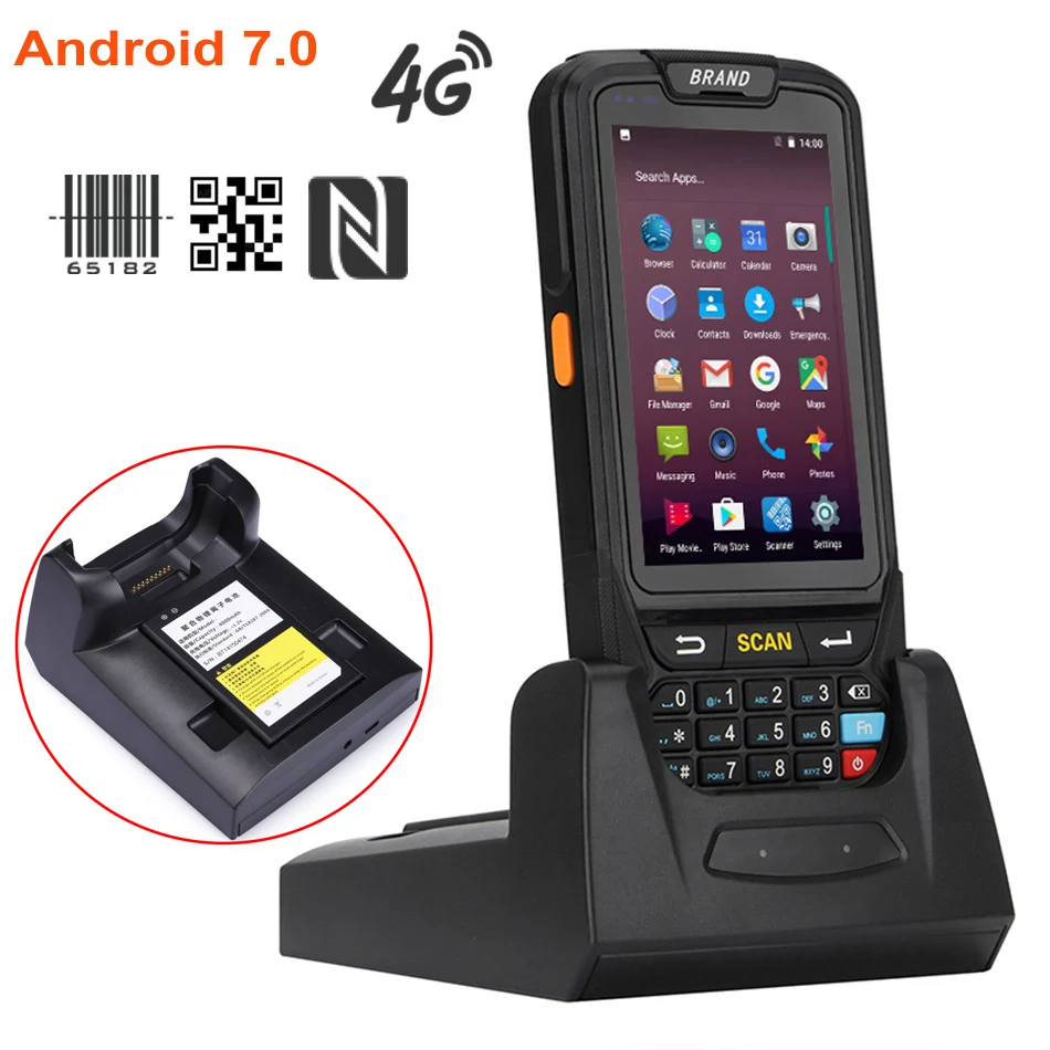 Портативный 2D сканер штрих кода с поддержкой Android 7 0 и Bluetooth|Сканеры| |