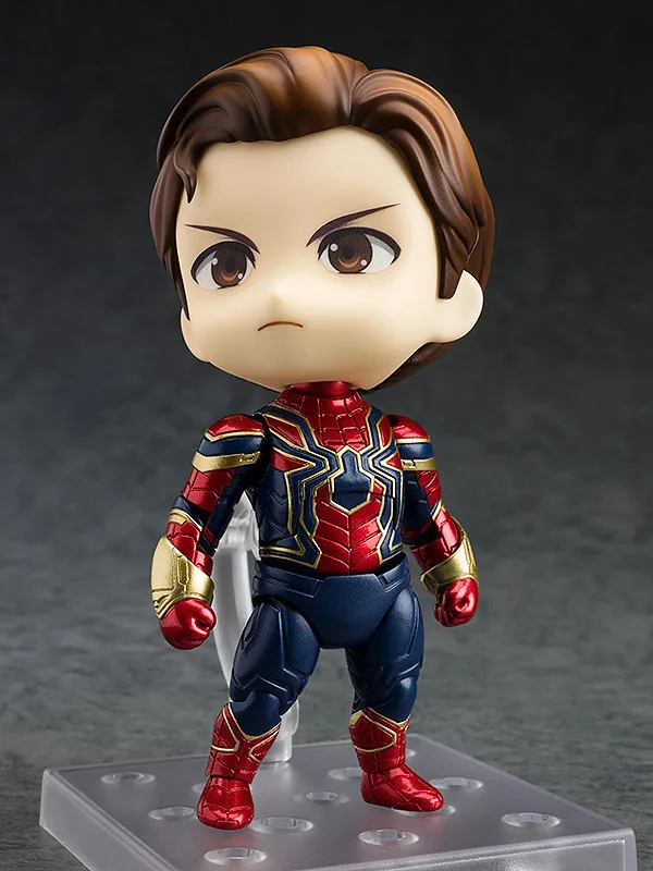 Аниме Marvel Мстители Nendoroid 1037 Милый Железный паук человек Kawaii 10 см фигурка
