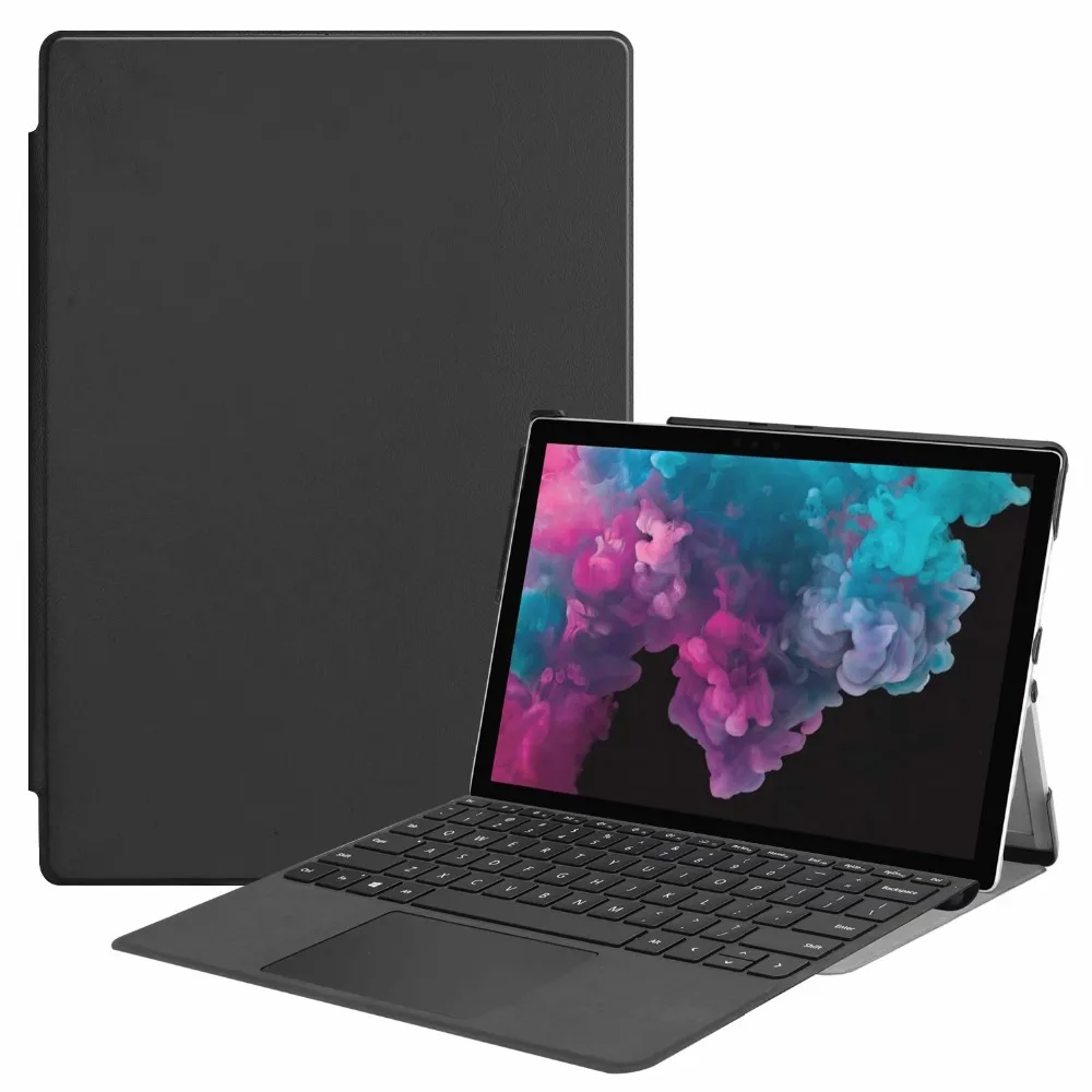 Pro456 роскошный кожаный тонкий чехол с откидной крышкой для Microsoft Surface Pro 4 5 6 12 3 &quot2018