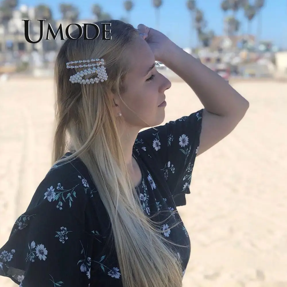 UMODE, заколка для волос с жемчугом, заколка для девочек, свадебная, винтажная, антикварная, для невесты, украшение, Корея, модные аксессуары для женщин