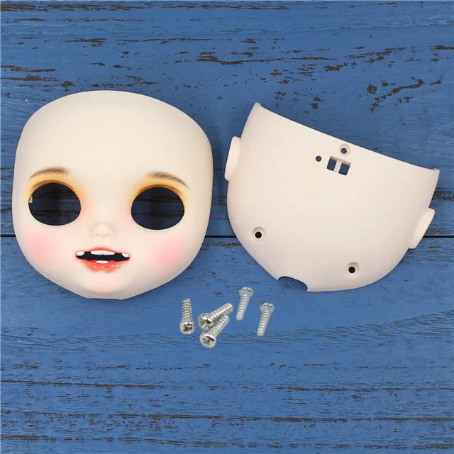 matte face-A Blyth кукла ледяной индивидуальные лицо открытый рот с зубами язык белая кожа губы вырезает бровь лицо с задней пластиной и винтами - Цвет: matte face-A