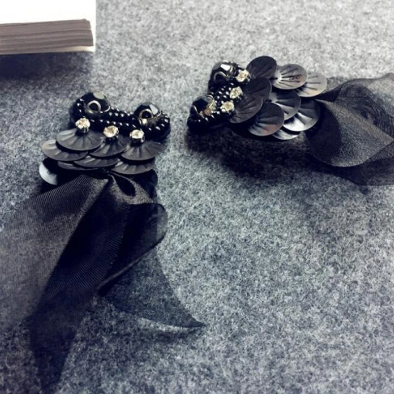 Черная Золотая рыбка паста детская одежда бусы ткань куртка свитер грудь