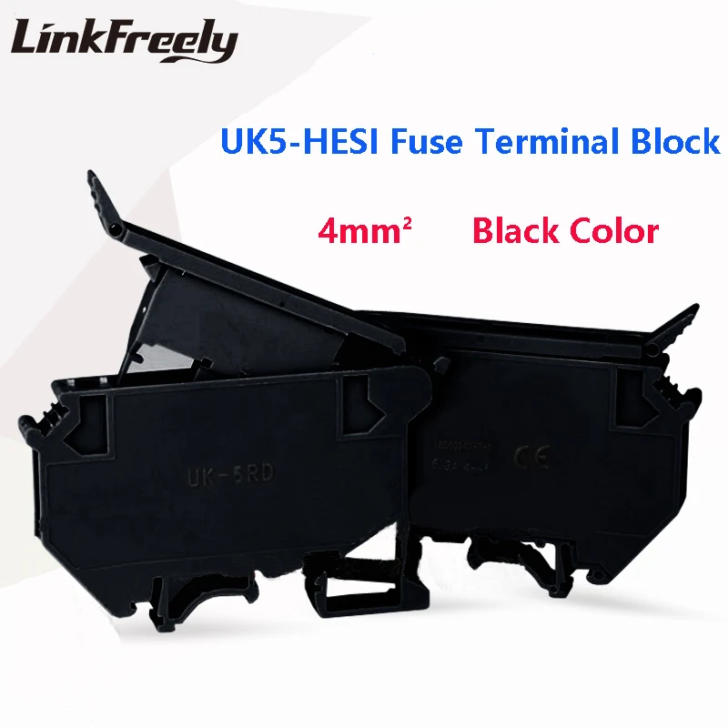 UK5 HESI 2 шт. черный провод винтовой предохранитель клеммный разъем UK1.5 UK2.5 UK3N UK6N UK10N