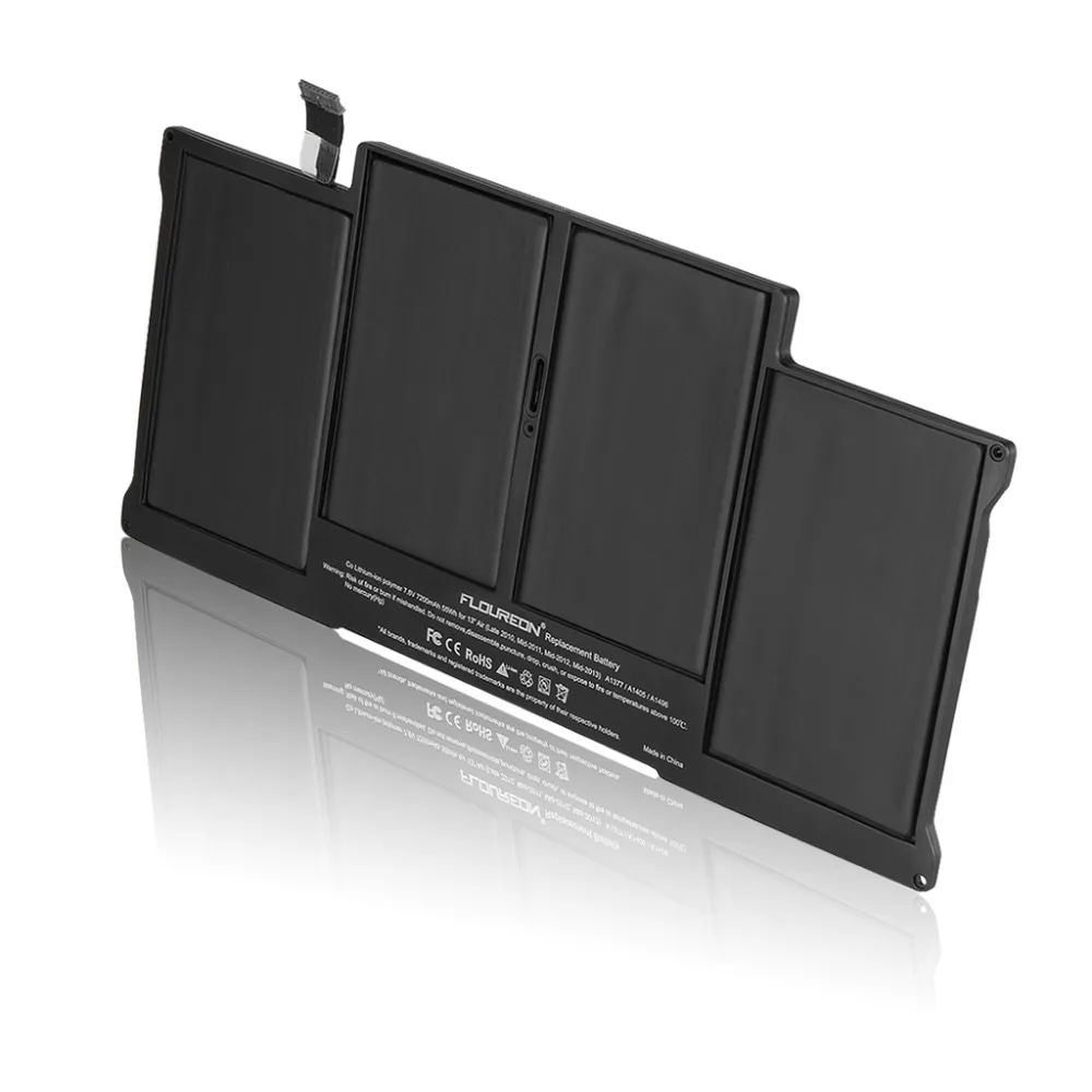 Floureon 7,6 В 7200 мАч 55Wh LiPo ноутбука Батарея для MacBook Pro Air 1" A1377 A1405 A1496 MC503LL/замены Батарея