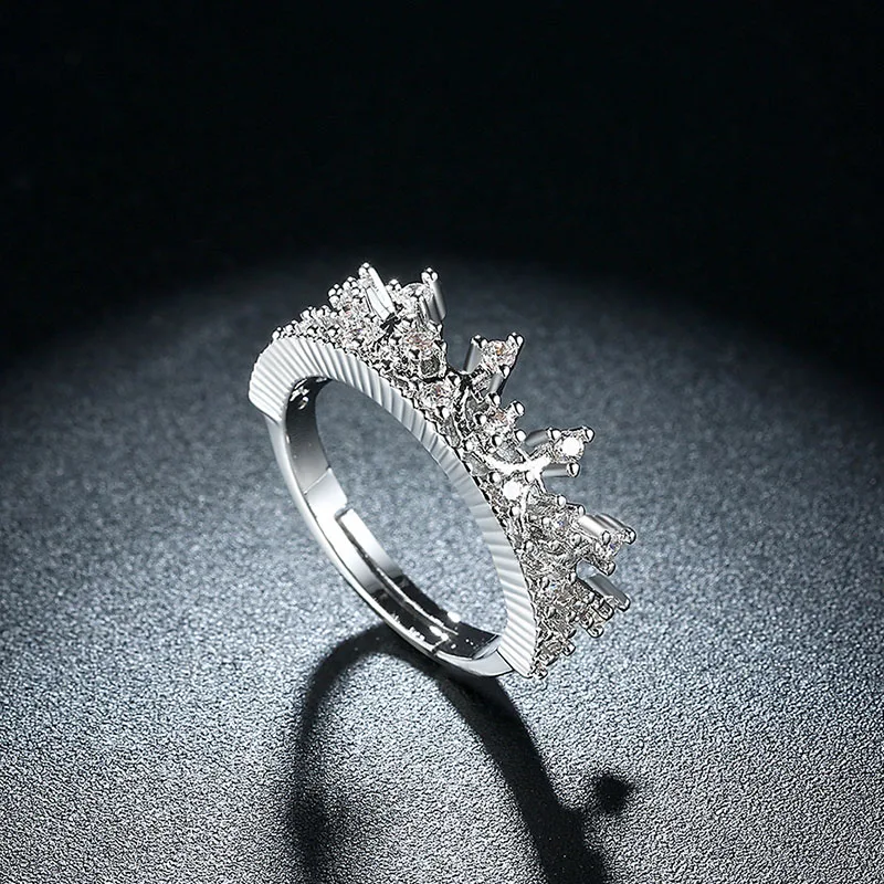 Женское кольцо с короной сверкающее кубическим цирконием LR947 2017 | Украшения и