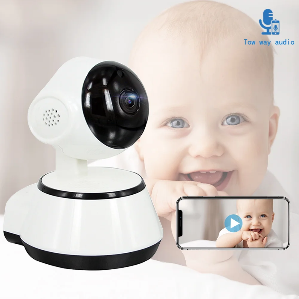 1080P FHD Baby Monitor WiFi Nanny Intercom IR Night vision Two Way Audio Real Time and Playback Wireless Portable Baby Camera