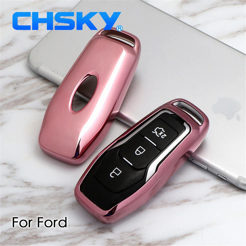 CHSKY стайлинга автомобилей ТПУ автомобиля ключ чехла для Ford граничный механизм