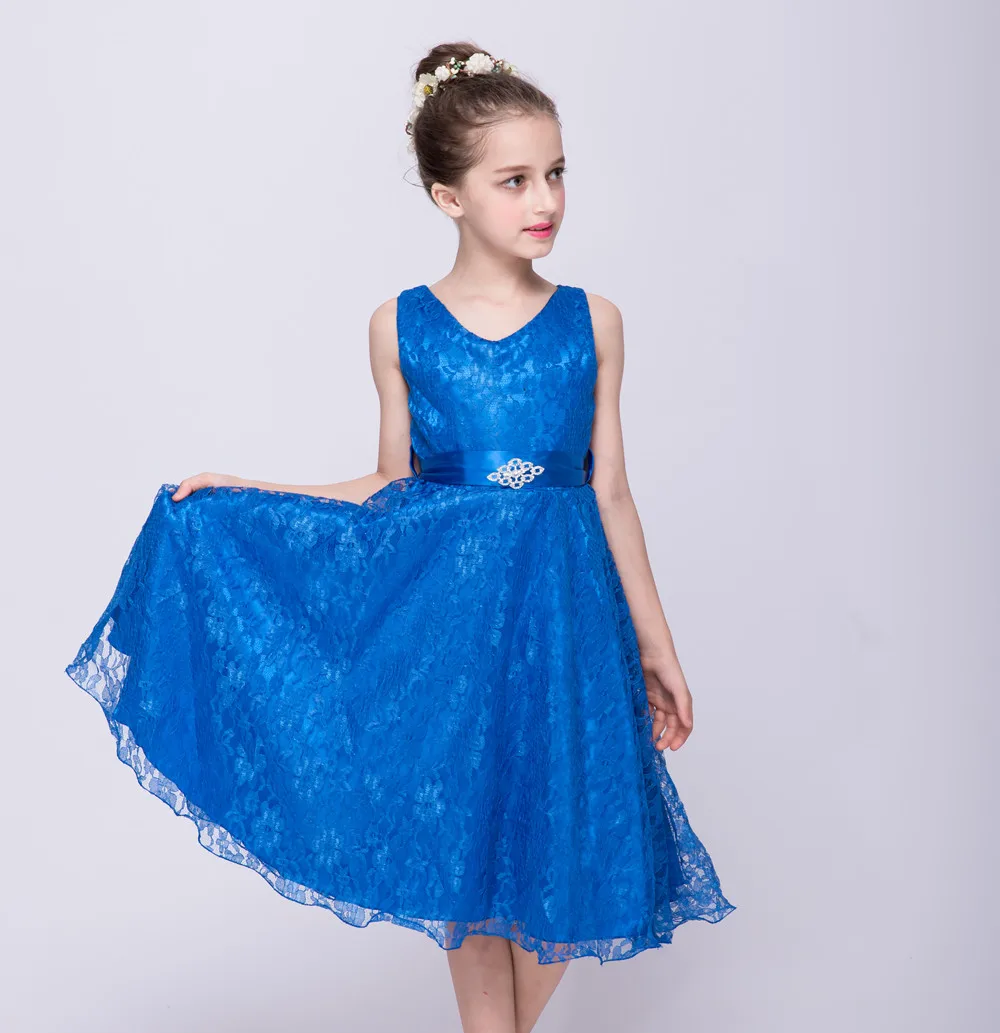 Обувь для девочек цветы свадебное платье Элегантное детское без рукавов Кружево