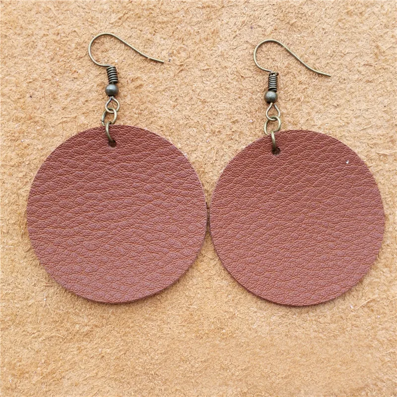 Ювелирные изделия из полиуретана для сережек модные кожаные серьги с рисунком