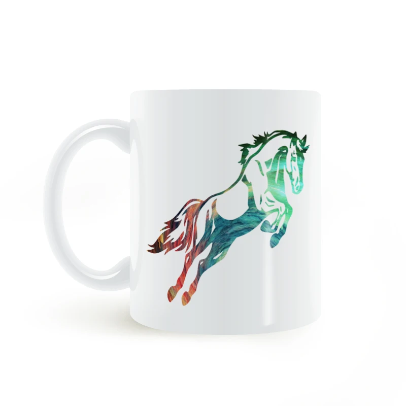 Mighty Jumping Horse забавная Кружка Кофе Молоко керамическая чашка креативные DIY подарки Домашний декор кружки 11 унций T580
