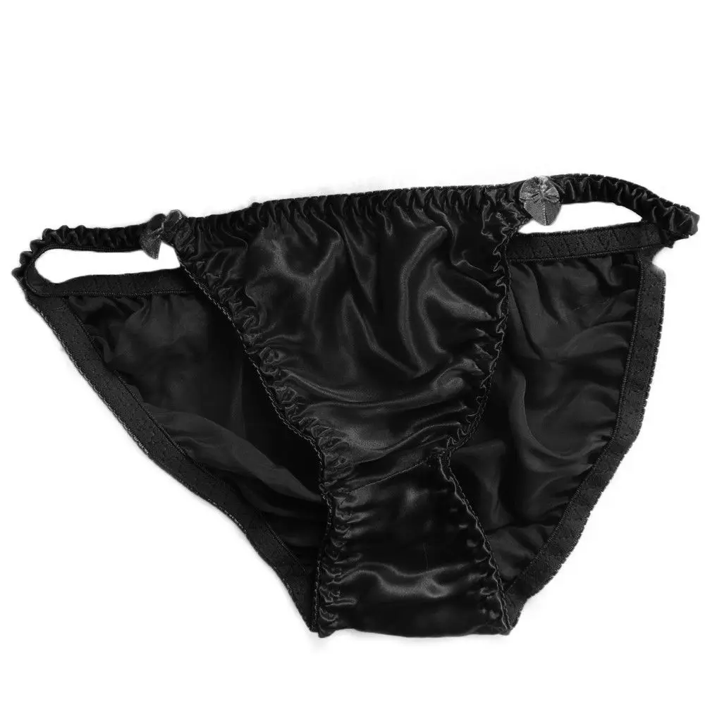 S-2XL! seamless low-Rise women's sexy 100% Silk lady panties seamless santin breathable Hollow briefs Plus Size girl underwear