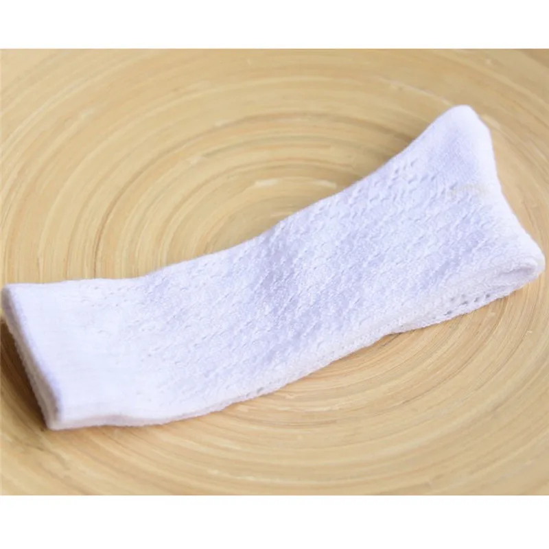 Милые Нескользящие мягкие носки до колен для маленьких девочек однотонные