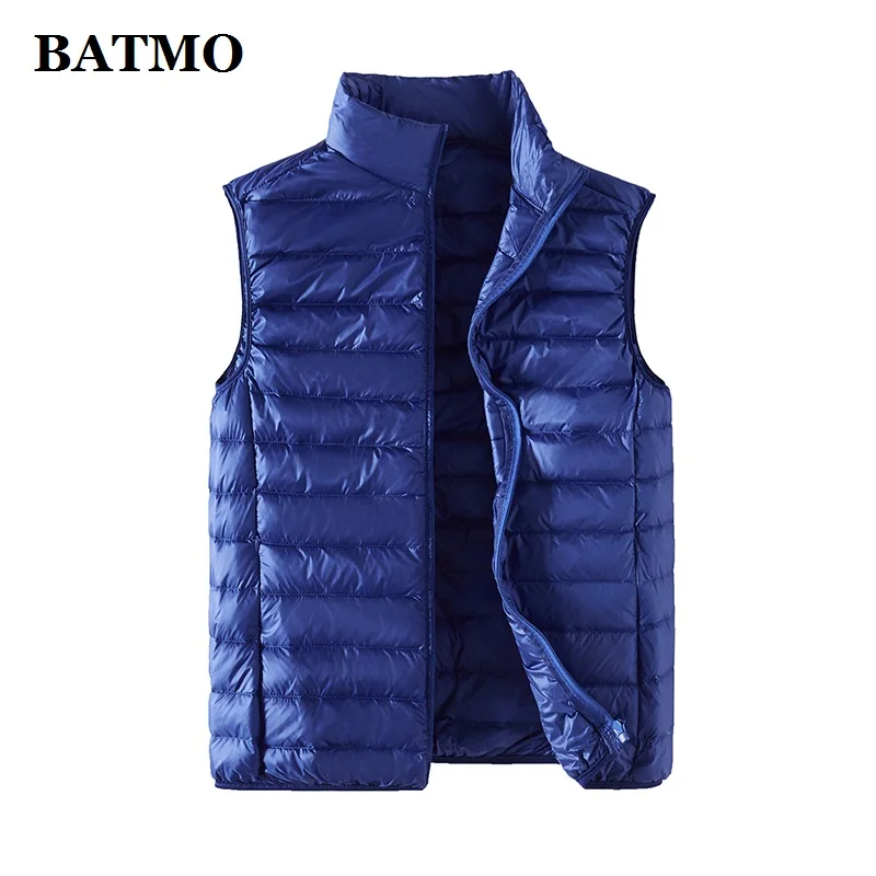 BATMO 2019 new arrival autumn high quality 80% white duck down jackets men's thin Down jacket vest men F77 | Мужская одежда