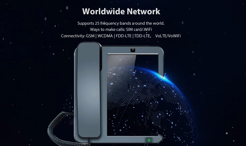 Smart LTE WiFi беспроводной стационарный 8 дюймов 4G SIM телефон Android 6,0 видеотелефон glob Универсальный видео пульт дистанционного управления Телефон