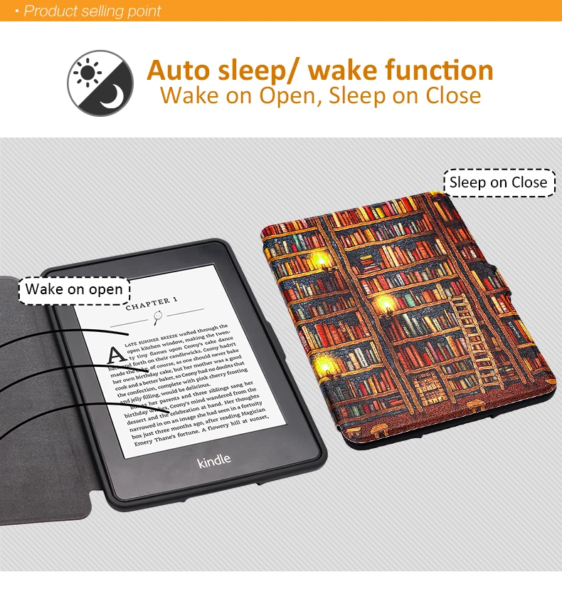 Чехол из ТПУ для Amazon Kindle Paperwhite умный чехол 1/2/3 с функцией автоматического