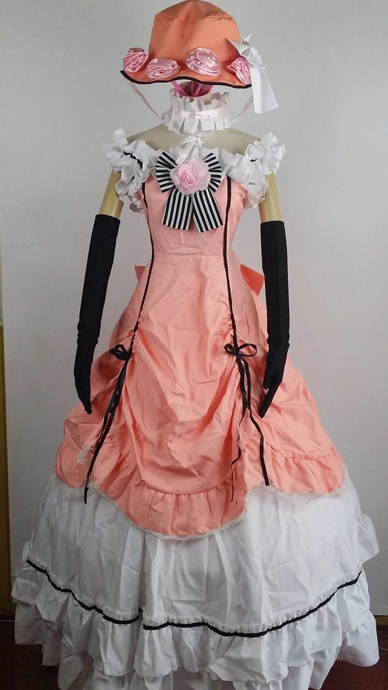 Костюм черного Батлера для косплея женщин и девушек шляпа перчатки |