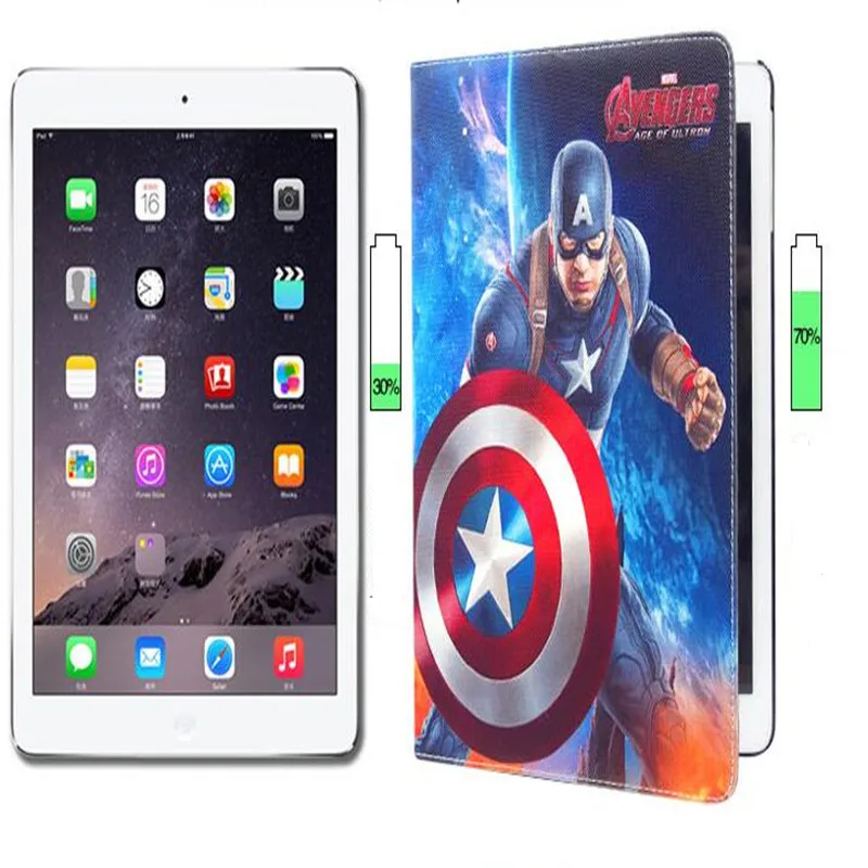 Кожаный чехол Hero series Халк для ipad mini 1 2 3 4 общий гладкий планшета Железный человек
