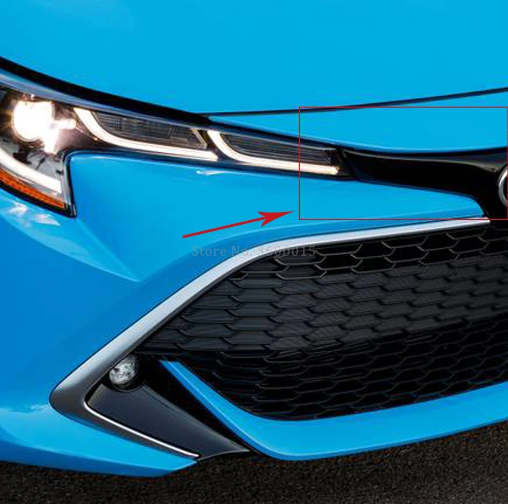 Внешние аксессуары для хэтчбека Toyota Corolla 2019 хромированный передний экран машины