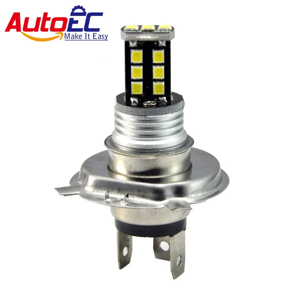 

AutoEC 2pcs H4 9003 HB2 15SMD 2835 LED Car Vehicle Auto DRL Fog Running Head Lights Lamp Bulb DC12V White #LJ57